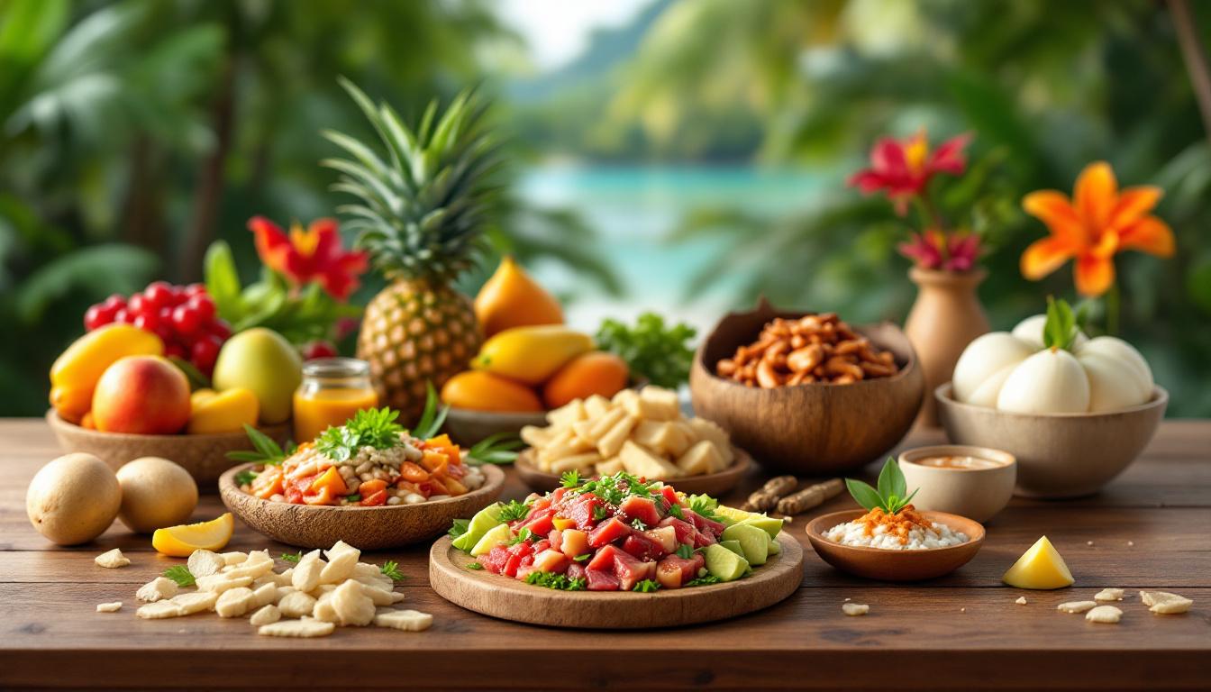 découvrez les spécialités polynésiennes incontournables à déguster lors de votre voyage : poissons crus, plats traditionnels au four tahitien, desserts exotiques... un tour d’horizon des saveurs authentiques de la polynésie !
