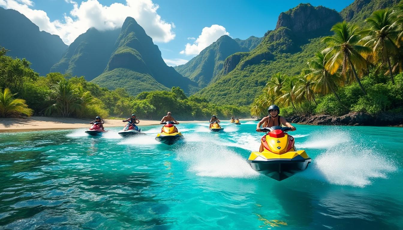 découvrez le centre d'activités de moorea à opunohu et vivez des aventures inoubliables en jet ski et quad. explorez des paysages époustouflants pour des sensations fortes garanties.