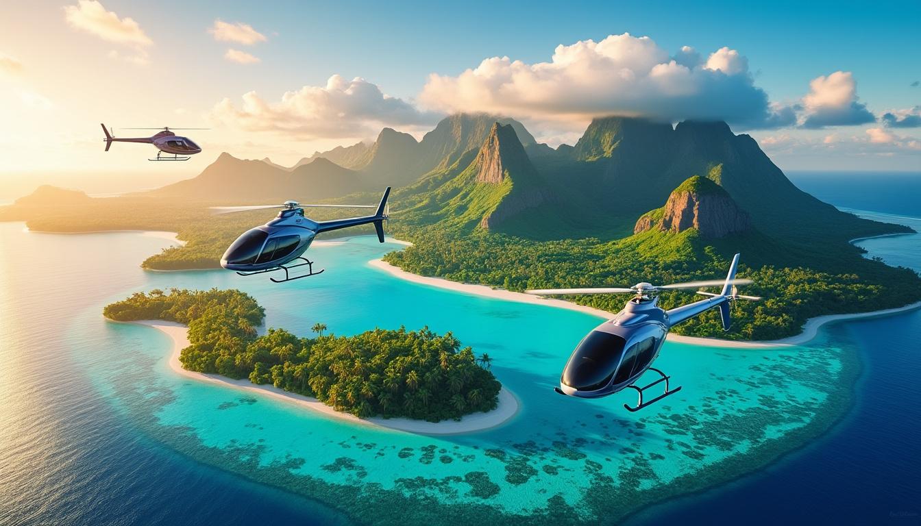 découvrez les 3 meilleurs vols en hélicoptère à travers bora bora, tupai et tahiti en 2025 pour une expérience inoubliable au-dessus des plus beaux paysages polynésiens.